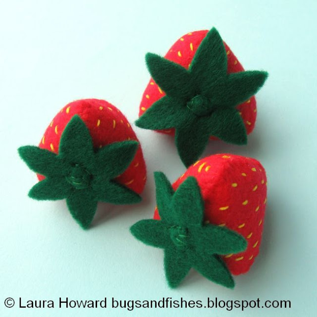 felt strawberries