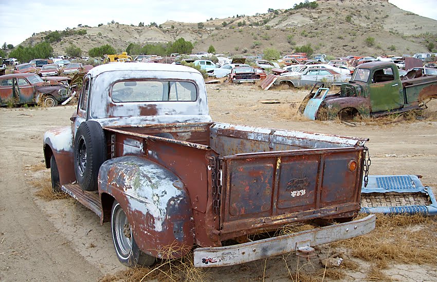 These photos are from Hal Lee's search for a rustfree hot rod project along