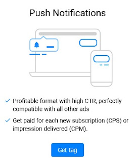 PropellerAds - configurar las notificaciones Push