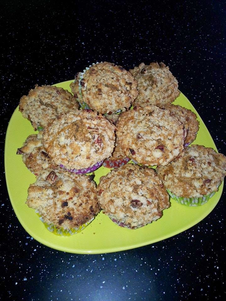 My weekend bake - Coffee and Pecan Streusel Muffins  