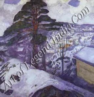 The Great Artist Edvard Munch Painting “Winter in Kragero” 7972 51 ¼   X 51 ½ Munch Museum, Oslo 