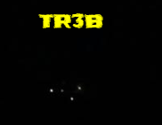 Close up image of a possible TR3B or a UFO in the night sky.