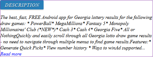 georgia lottery winning numbers