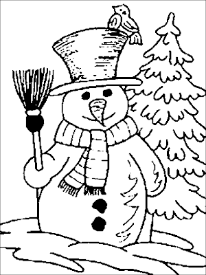 Blank Snowman Coloring Pages 