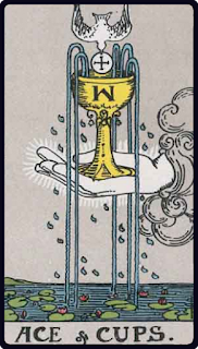 The Ace of Cups - Tarot Card from the Rider-Waite Deck