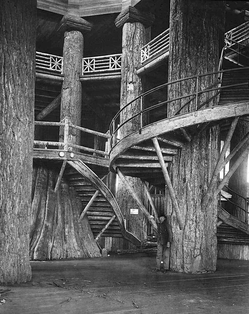 the 1909 Alaska-Yukon Pacific Exposition giant wood path