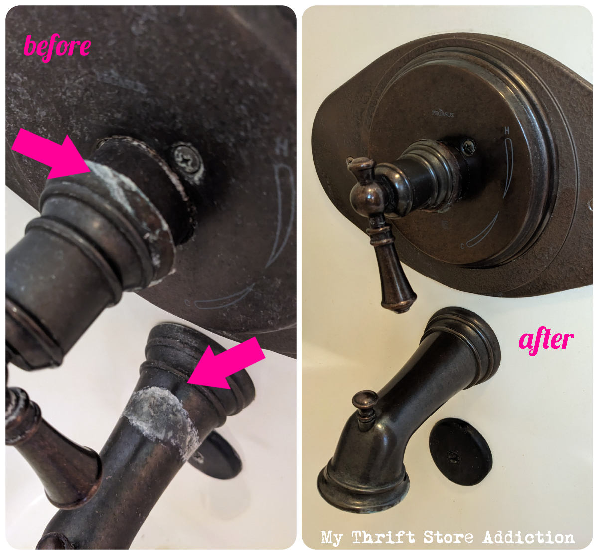 DIY oil rubbed bathtub fixture restoration