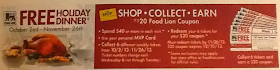 Food Lion Holiday Dinner promo