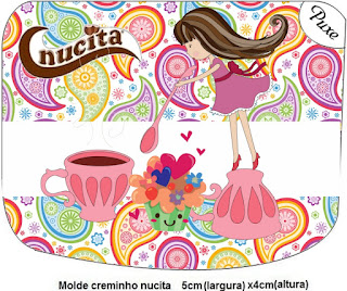 Girls Tea Party:  Free Printable Candy Bar Nucita Labels.