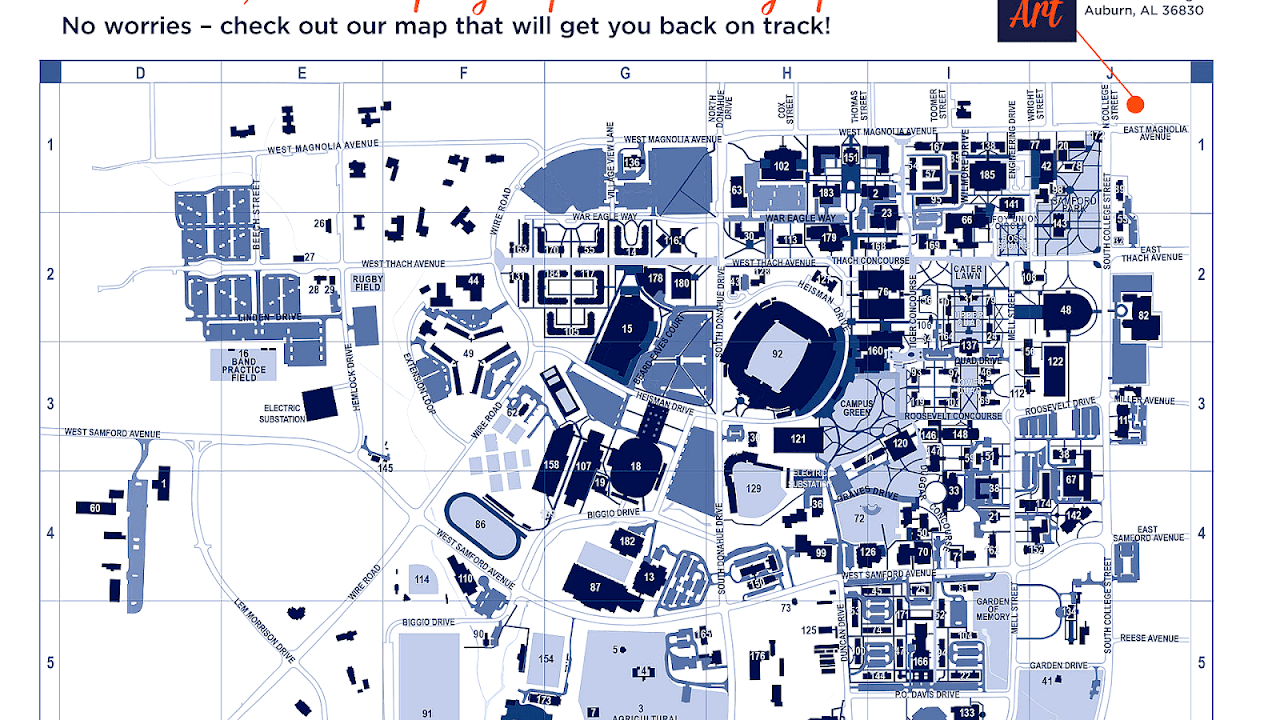 Auburn University Campus Map