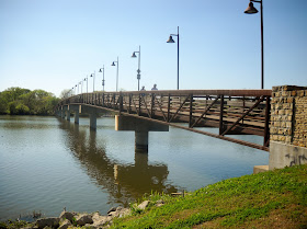 The Mockingbird pedestrian bridge at White Rock Lake, Dallas, Texas