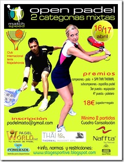 4º open match speed mixto inter 16 y 17 abril