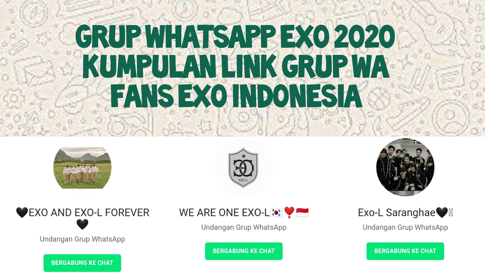 99+ Link Grup WA EXO EXOL 2021 | Tautan Grup Whatsapp EXO ...