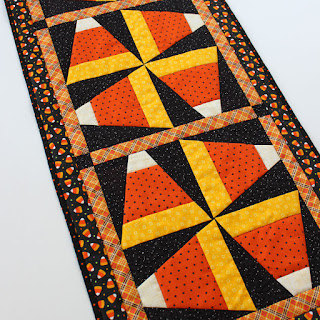 candy corn quilt pattern-halloween candy corn quilt block-candy corn table runner pattern-easy candy corn pattern