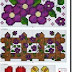 Muchos patrones de flores en punto de cruz