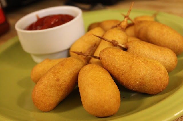 Mini Corn Dogs via The Taste Tester