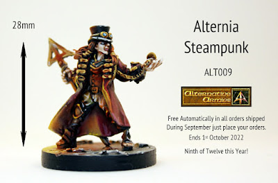 September 2022 and Alternia Steampunk free in all orders this month