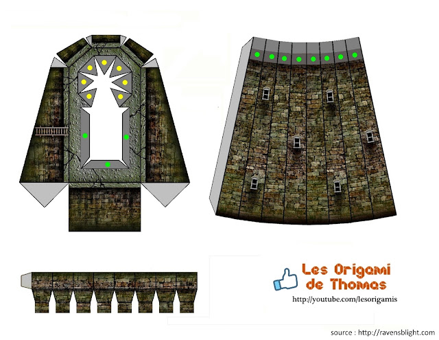 Template phare en papercraft