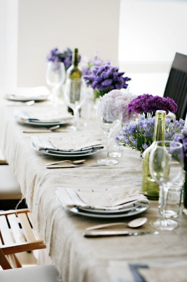 If you're looking for a beautiful alternative to white table cloths Love