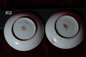Antique Qing Dynasty Chinese Porcelain Daoguang - Tongzhi Period Saucers