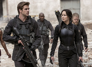  Liam Hemsworth and Jennifer Lawrence in The Hunger Games: Mockingjay Part 1, on EPIX