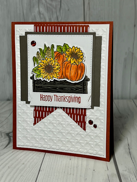 Thanksgiving-themed Greeting Card using Stampin' Up! Rustic Crate Bundle
