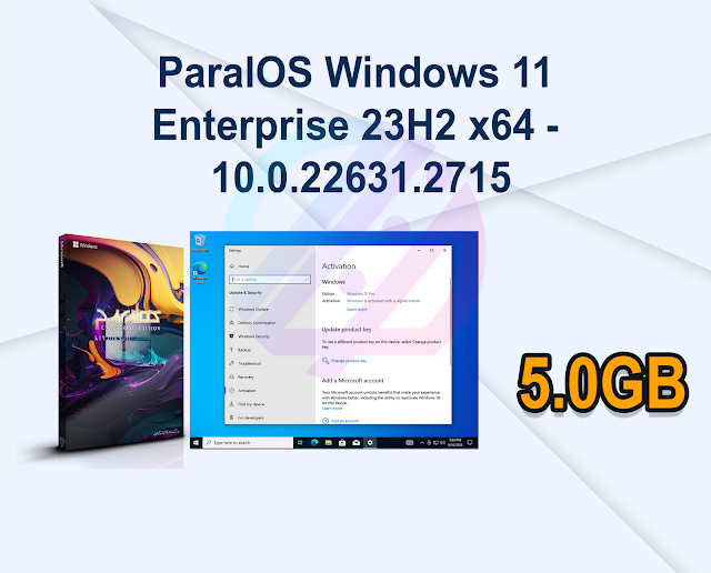 ParalOS Windows 11 Enterprise 23H2 x64 – 10.0.22631.2715