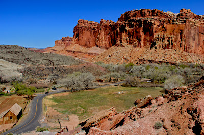 Capitol Reef National Park viewed from the Cohab Canyon Trail