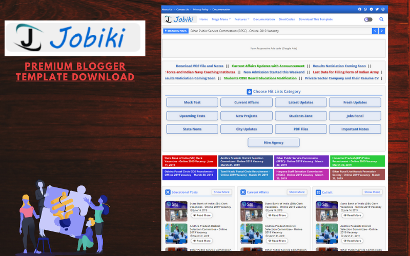 Jobiki Blogger Template Download For Free