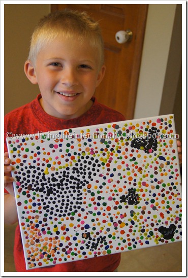 Disney Mickey Mouse Pointilism Melted Crayon Art