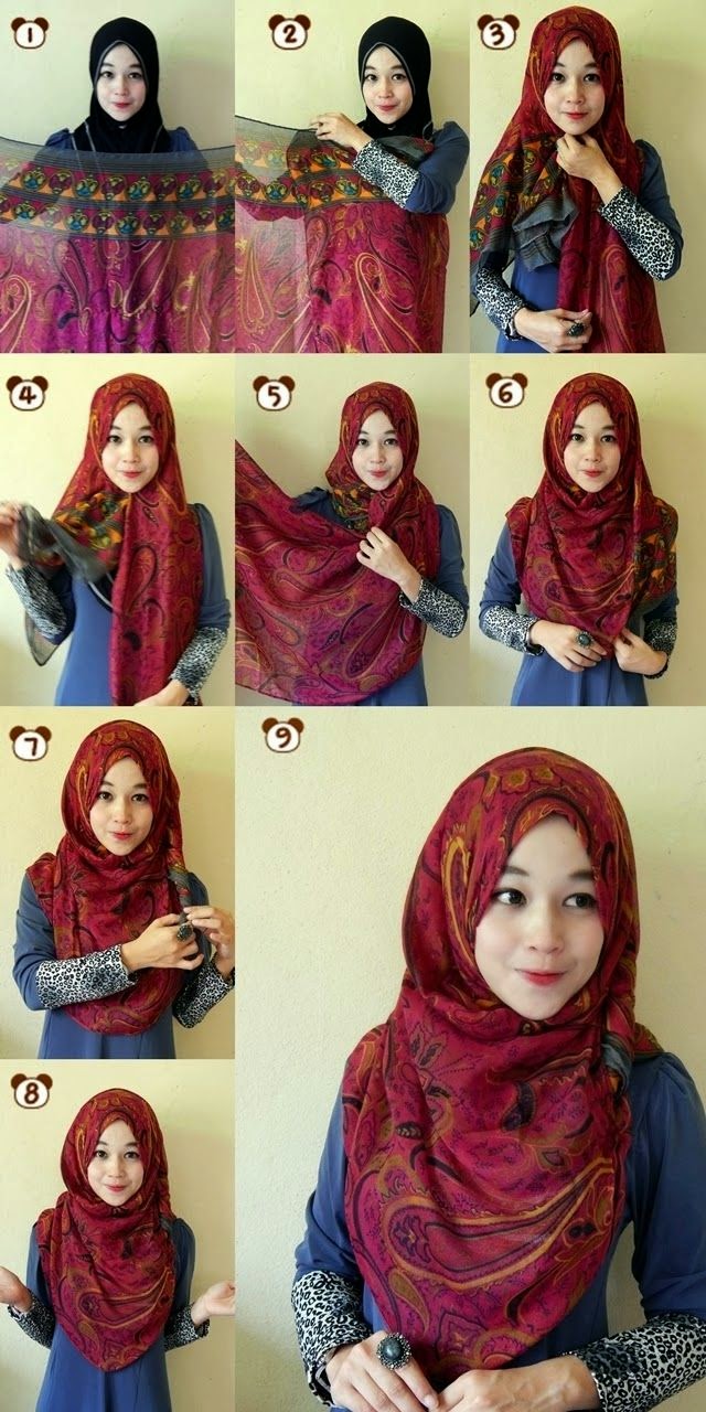 Tutorial Hijab Segi Empat Jaman Sekarang Tutorial Hijab Paling