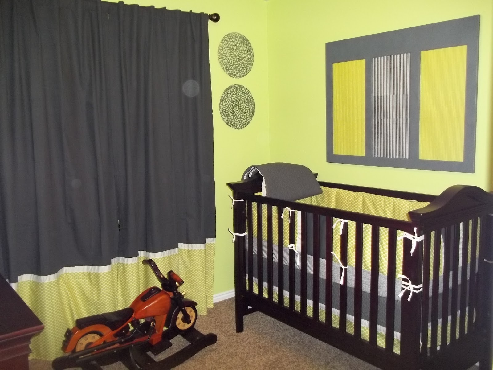 wall decor ideas for guys Green and Gray Baby Boy Room | 1600 x 1200