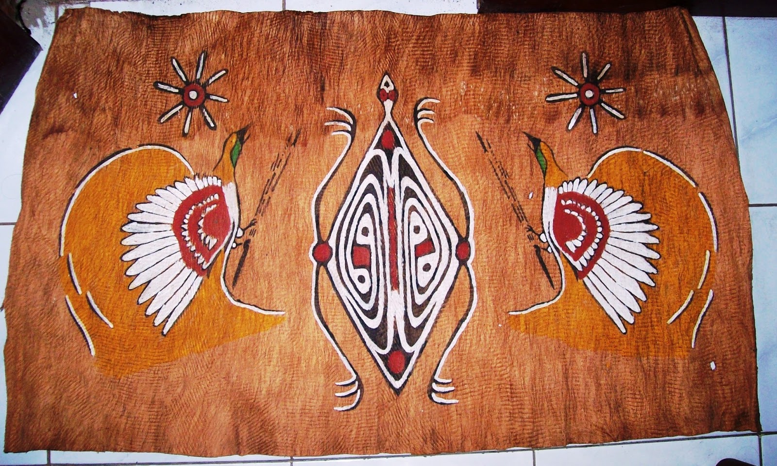 antikcethi blogspot com Lukisan  Kulit Kayu  Papua