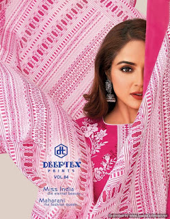 Deeptex Miss India vol 84 Cotton Print Churidar Dress Material