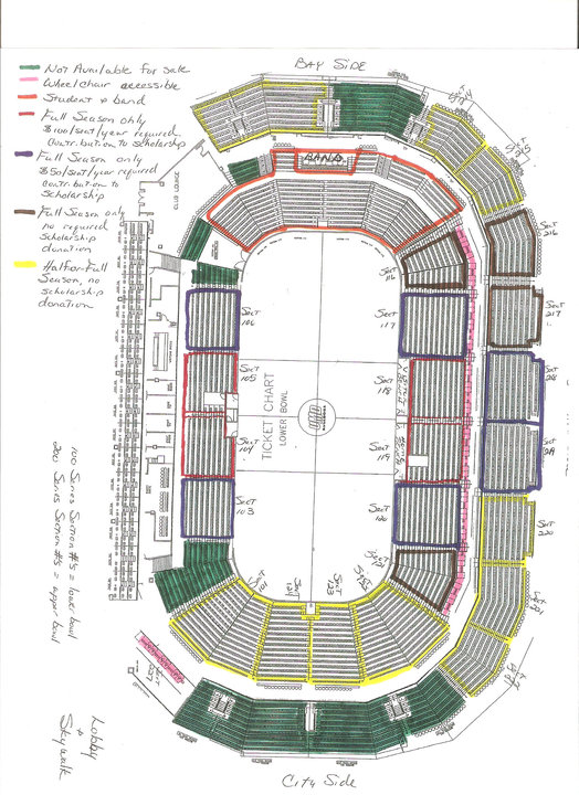  was kind enough to upload a scanned photo of the AMSoil Arena seating 