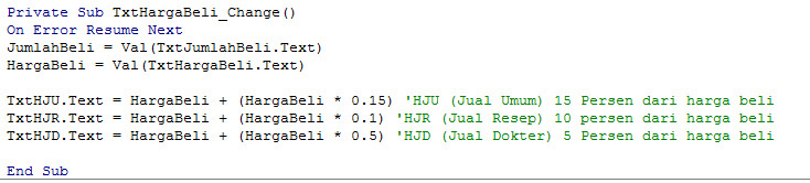 Aplikasi Pembelian Barang Dengan Visual Basic 6.0