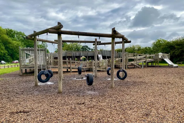 View in one direction of the castle adventure playground at Hylands Park