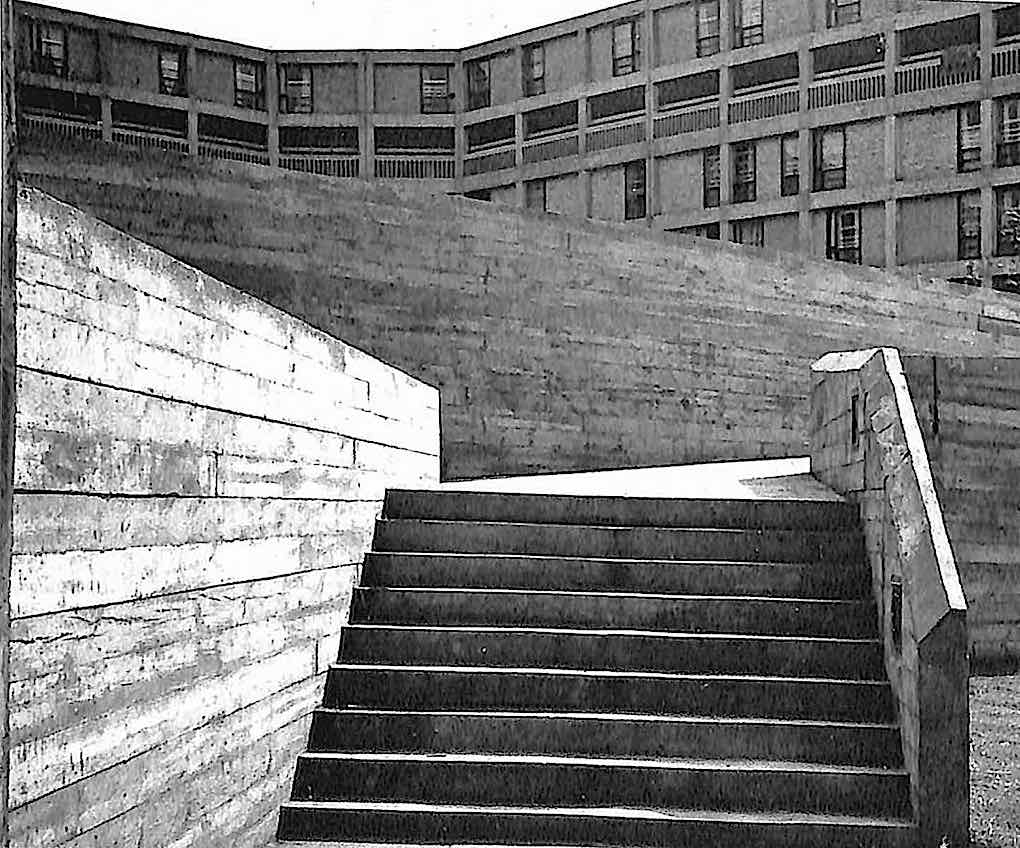 Brutalist stairs 1960 England