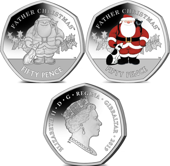 Gibraltar 50 pence 2019 - Father Christmas