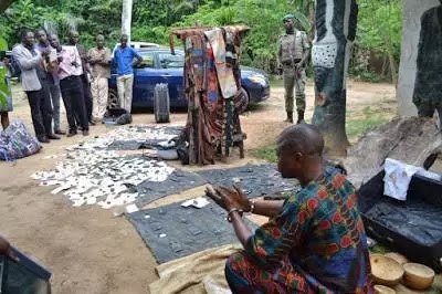 OMG! Another ritualist den found in Ibadan, lots of pants discovered