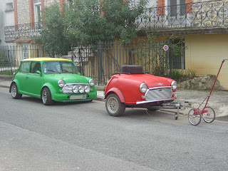 mini  et remorque mini austin