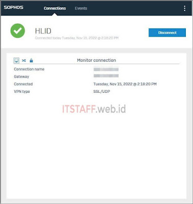 Coonection established Sophos Connect client - ITSTAFF.web.id