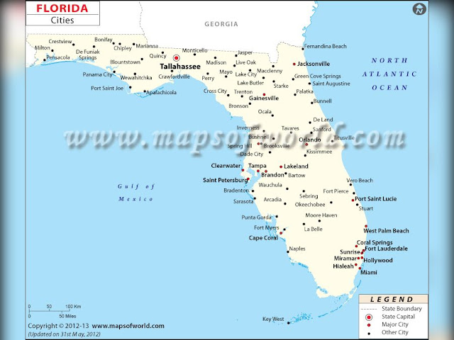 Florida Map With All Cities