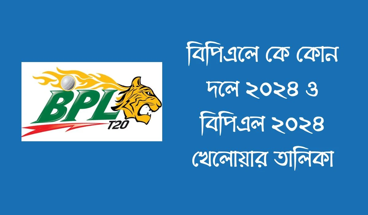 বিপিএলে কে কোন দলে ২০২৪  বিপিএল ২০২৪ খেলোয়ার তালিকা