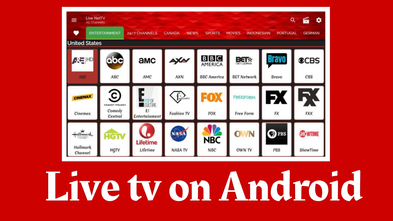 Live net tv app