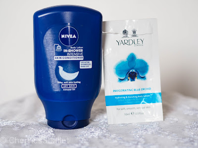 Nivea In-Shower Intensive Skin Conditioner, Yardley London Hydrating & Enriching Body Lotion in Invigorating  Blue Orchid