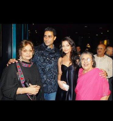 Aishwarya Rai Bachcan & family at yesteryear actress Shammi's 80th birthday bash