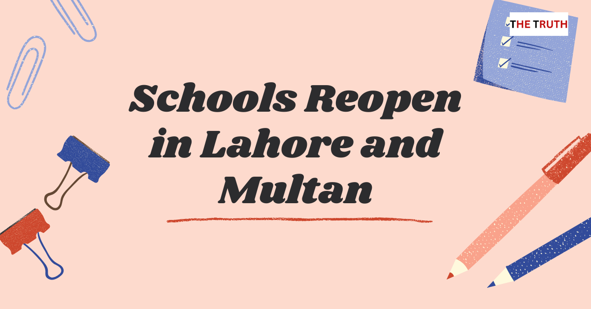 Schools in Lahore and Multan are set to reopen tomorrow after significant decrease in smog