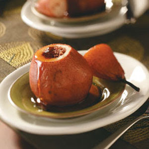 Almond Butter Stuffed Pears