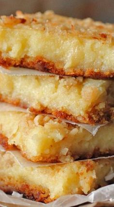 Lemon Coconut Gooey Butter Bars is made of Paula Deen's Ooey Gooey Butter Bars. If you love that recipe, you will love these bars.